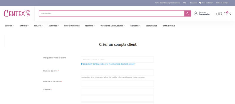 Centex Konto erstellen