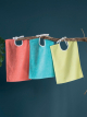 Bavoir uni velours encolure lacettes 30 x 40 cm BVVEL